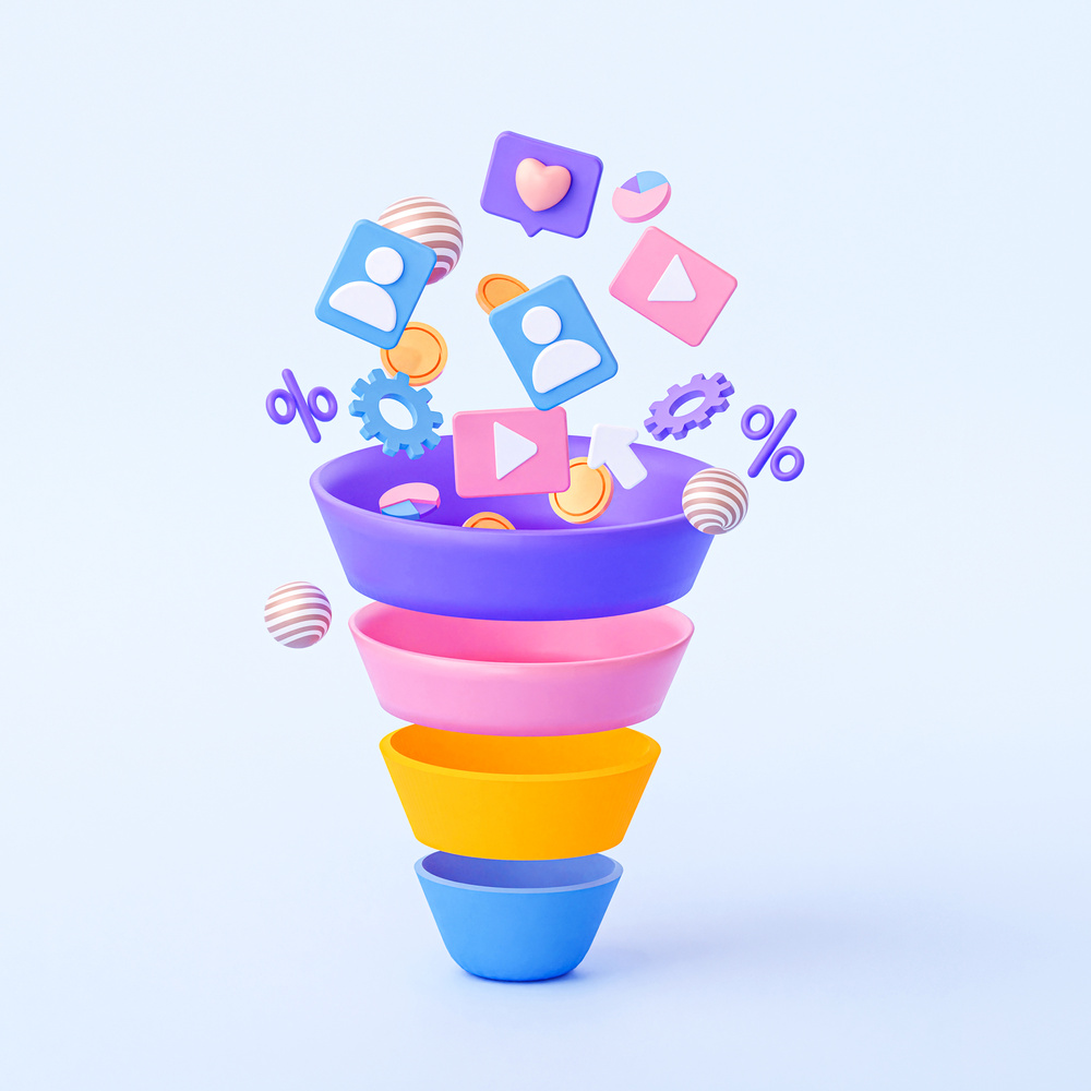 Sales funnel in social networks.